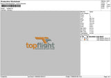 Toptext Embroidery File 6 sizes