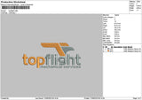 Toptext Embroidery File 6 sizes