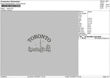 Torontoline Embroidery File 6 sizes