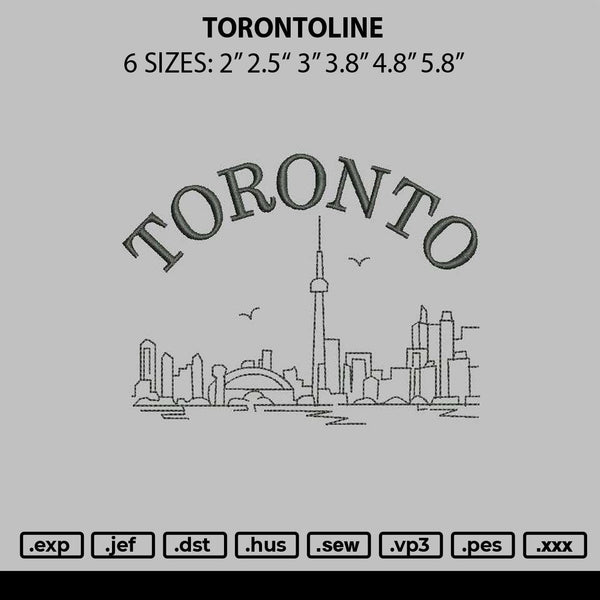 Torontoline Embroidery File 6 sizes