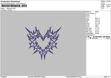 Tribal Heart Embroidery File 6 sizes