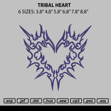Tribal Heart Embroidery File 6 sizes