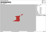 Trinidid Map Embroidery File 6 sizes