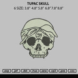 Tupac Skull Embroidery File 6 sizes