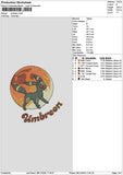 Umbreon01 Embroidery File 6 sizes