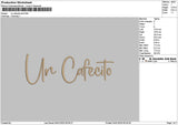 Cafecitotext Embroidery File 6 sizes