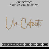 Cafecitotext Embroidery File 6 sizes