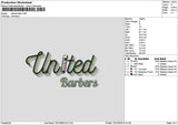 Unitedtext 03 Embroidery File 6 sizes