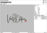 Vallstext Embroidery File 6 sizes