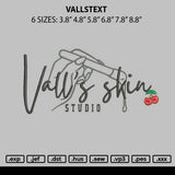 Vallstext Embroidery File 6 sizes