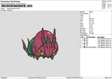 Venipede Embroidery File 6 sizes