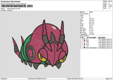 Venipede Embroidery File 6 sizes