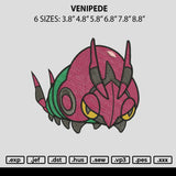 Venipede Embroidery File 6 sizes