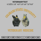 Veterinarytext Embroidery File 6 sizes