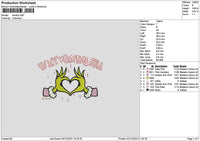 Lovehandgrinch 02 Embroidery File 6 sizes