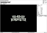 Winchestertext Embroidery File 6 sizes