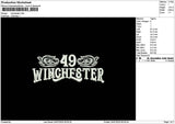 Winchestertext Embroidery File 6 sizes