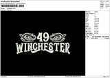 Winchestertext Embroidery File 6 sizes