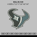 Bull M 2109 Embroidery File 6 sizes