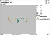 Wizard1107 Embroidery File 6 sizes