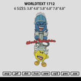 Worldtext 1712 Embroidery File 6 sizes