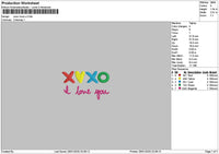 Xoxotext 2601 Embroidery File 6 sizes