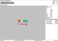 Xoxotext 2601 Embroidery File 6 sizes