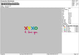 Xoxotext 2601 Embroidery File 6 sizes