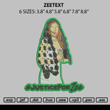 Zeetext Embroidery File 6 sizes