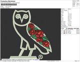 owl rose ovo Embroidery