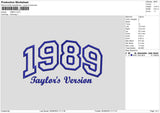 1989Tv Embroidery File 6 sizes
