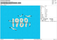 1989 Taylor Version V2 Embroidery File 6 size
