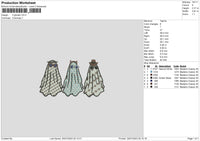 3 Ghosts Embroidery File 6 sizes