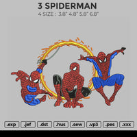 3 Spiderman Embroidery