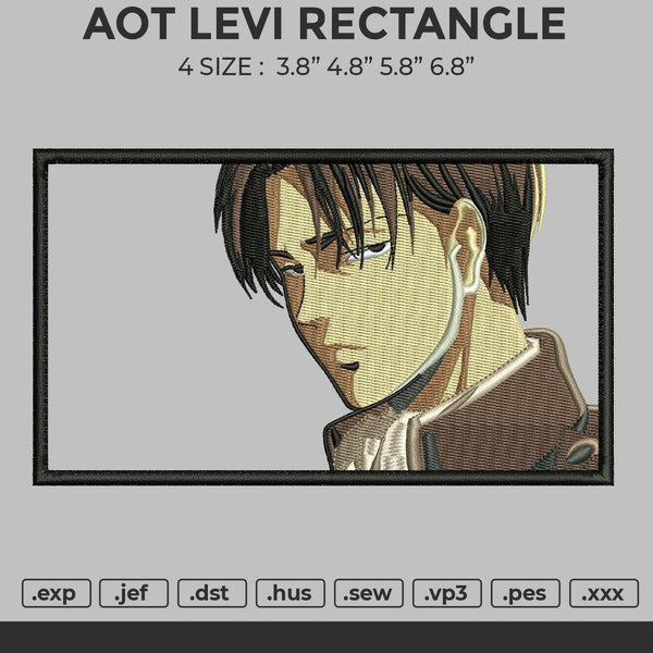 Aot Levi Rectangle Embroidery