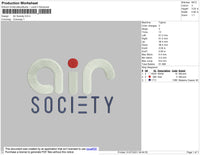 Air Society Embroidery
