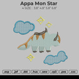 appa moon star embroidery