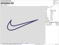 nike swoosh applique apl 7 in Embroidery