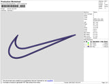 nike swoosh applique apl 7 in Embroidery