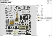 summer Embro Embroidery File 6 sizes
