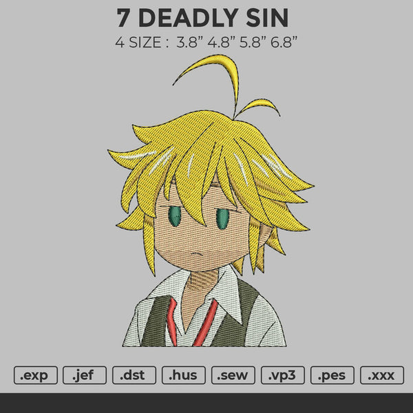 7 DEADLY SIN Embroidery