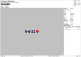 Number Embro Embroidery File 6 sizes
