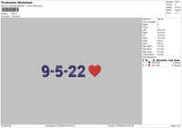 Number Embro Embroidery File 6 sizes