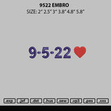 Number Embro Embroidery File 6 sizes
