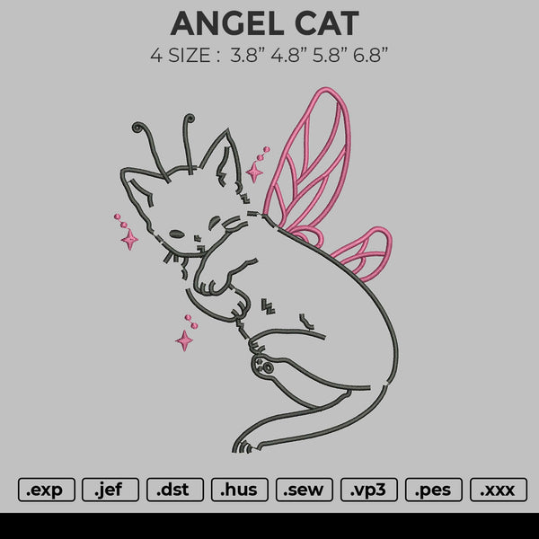 Angel Cat Embroidery