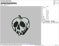 Apple Skull Embroidery