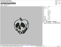 Apple Skull Embroidery