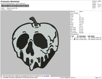 Apple Skull Embroidery
