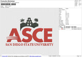 ASCE v1 Embroidery File 6 size