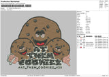 Cookiez Embroidery File 6 sizes